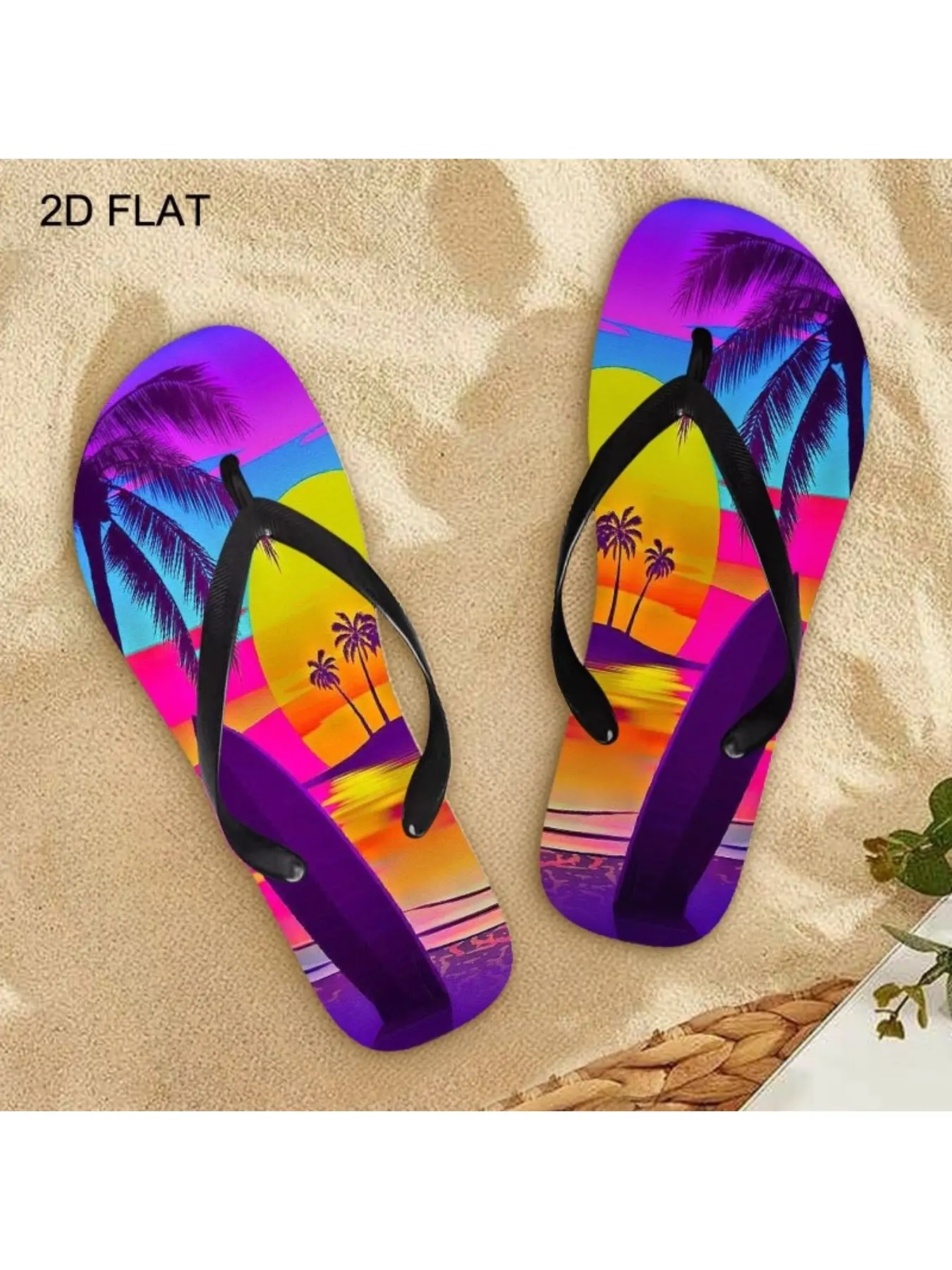 New Women'S Flip Flops for Summer 2026, Featuring an Open Toe And Flat Heel, Available in Various Colors And Sizes. These Retro Neon Tropical Style Sandals Are Ideal for Mother'S Day, Easter, Holiday Gifts, And Are Suitable for All Seasons.