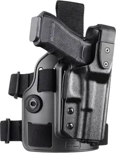 Drop Leg Holster with Thumb Release for Glock 17 Gen 3-5，Glock 22/31 Gen 3-4, Glock 19X/44/45，Not Fit Light/Laser Attachments, Right-Hand Draw