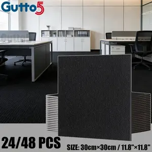 24/48pcs self-adhesive floor stickers for home decoration, DIY mix and match of multiple colors, can be used as pet cat scratching board, anti slip, easy to clean, suitable for living room, bedroom, floor or wall decoration renovation-Gutto5