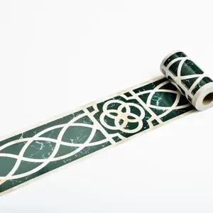 3.937in Wide PVC Wall Sticker, Self-Adhesive Waterproof Decorative Strip for Living Room & Bathroom Tiles, Universal Use
