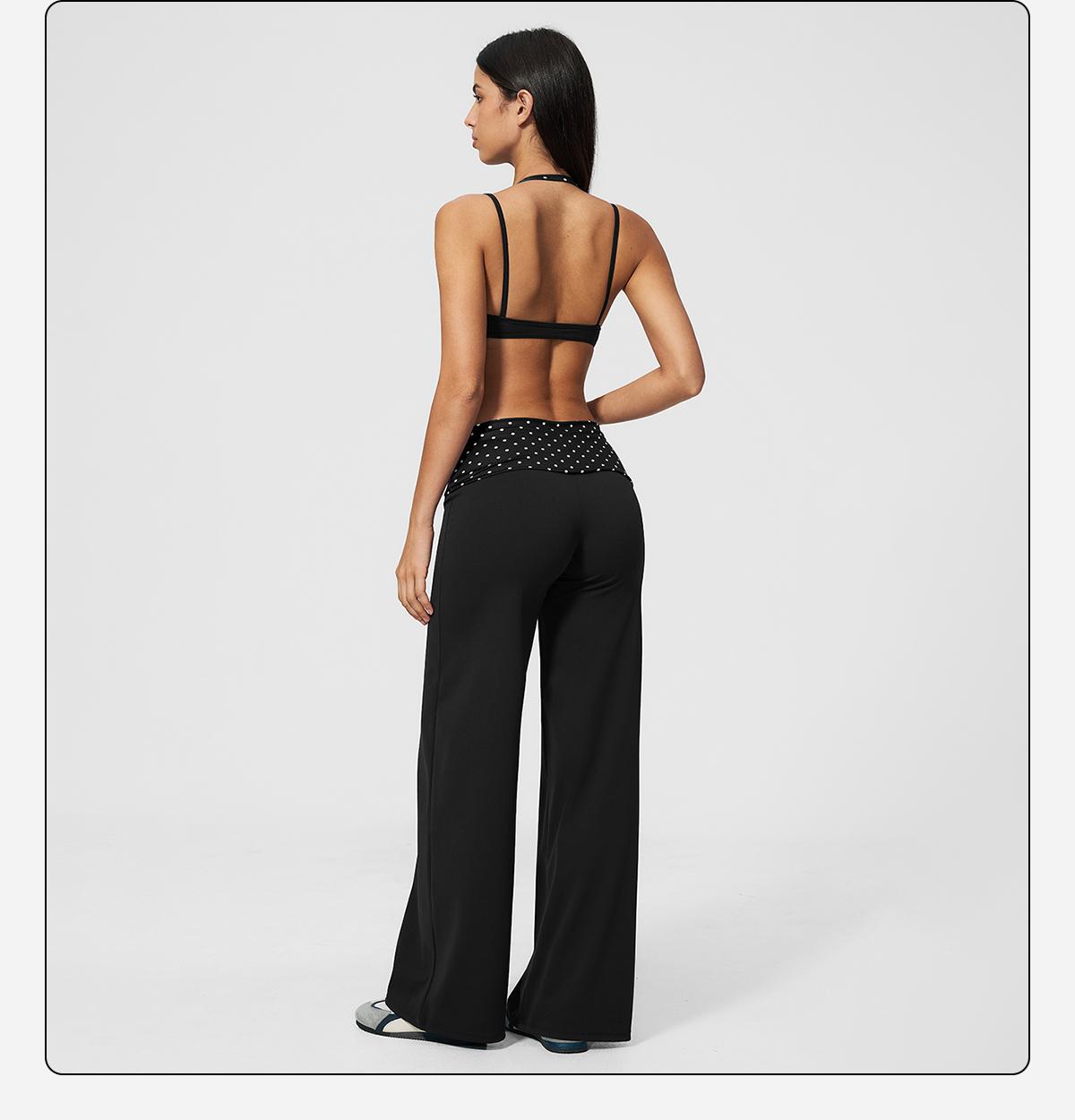 MFVIM women’s halter yoga set — breathable “naked feel” fitness bra and high-waisted wide-leg athletic pants, two-piece slim-fit training workout apparel