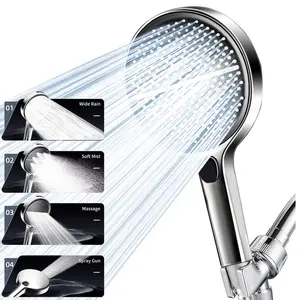 High-Pressure Shower Head Set with Large Water Flow for Bathing, Including Shower Head and Faucet