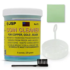 JSP Super Coin Cleaner, 16 oz Household Cleaner for Copper, Gold, Silver & Platinum Precious Metals, Jewelry, Coins & Bars – Removes Tarnish & Fingerprints, Cleans Stainless Steel