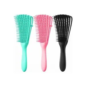Clean Wide Tooth Comb With ToughMaterial, Detangling Brush With Flexible Bristles AndCurved Hollow Body For Scalp Massaging,Smoothing Frizz, Distributing HaircareProducts For Fast Styling, Multi -Use For Wet/Dry HairFit For all Hair Types tools