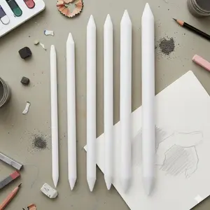 Professional Smudge Proof Blending Stump Set for Artists, Anti-Break Core Paper Roll Pencils, Portable Non-Slip Grip Drawing Tools, Smudging Sticks for Sketching, Journaling, and Field Sketch.