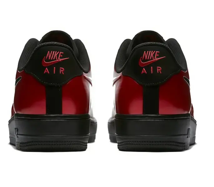 Shiny Red Black Colorway Skate Sneakers, Patent Texture Upper, Low Top Trendy Streetwear Shoes, Non Slip Casual Trainers Unisex For All Genders