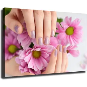 Beautiful Nail Care Beauty Salon Decoration Nail Poster Wall Art for Living Room Bedroom Wall Art Printins Wall Decor (20x30inch-Framed)