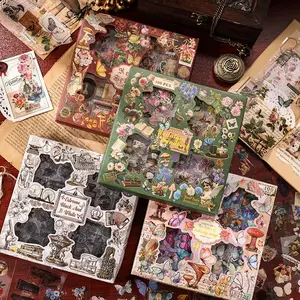 vintage butterfly & floral PET stickers – waterproof, durable, perfect for embellishing notebooks, photo albums, handbooks, scrapbooks, journals, planners, and DIY art projects. Beautiful retro collection.