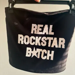 Rockstar cropped tube top for street wear