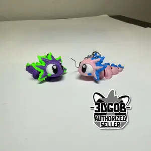 3D Printed Axolotl Earrings, Multiple colors axolotl earrings