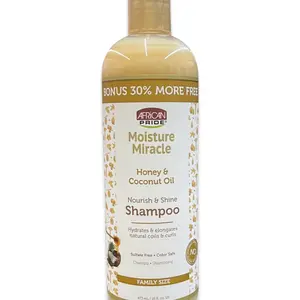 African Pride Moisture Miracle Honey And Coconut Oil Nourish And Shine Shampoo 16oz