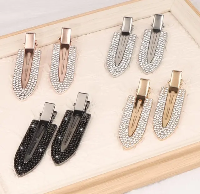 JAG No Crease Rhinestone Metal Hair Clip, 8PCS Styling Tool For Women, Girls