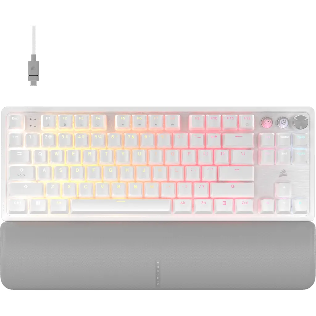 K70 PRO TKL High-Performance Hall Effect Programmable Gaming Keyboard with Rapid Trigger - White