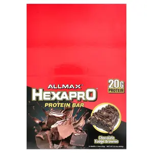 ALLMAX Hexapro™, Protein Bar, Chocolate Fudge Brownie, 12 Bars, 1.9 oz (53 g) Each