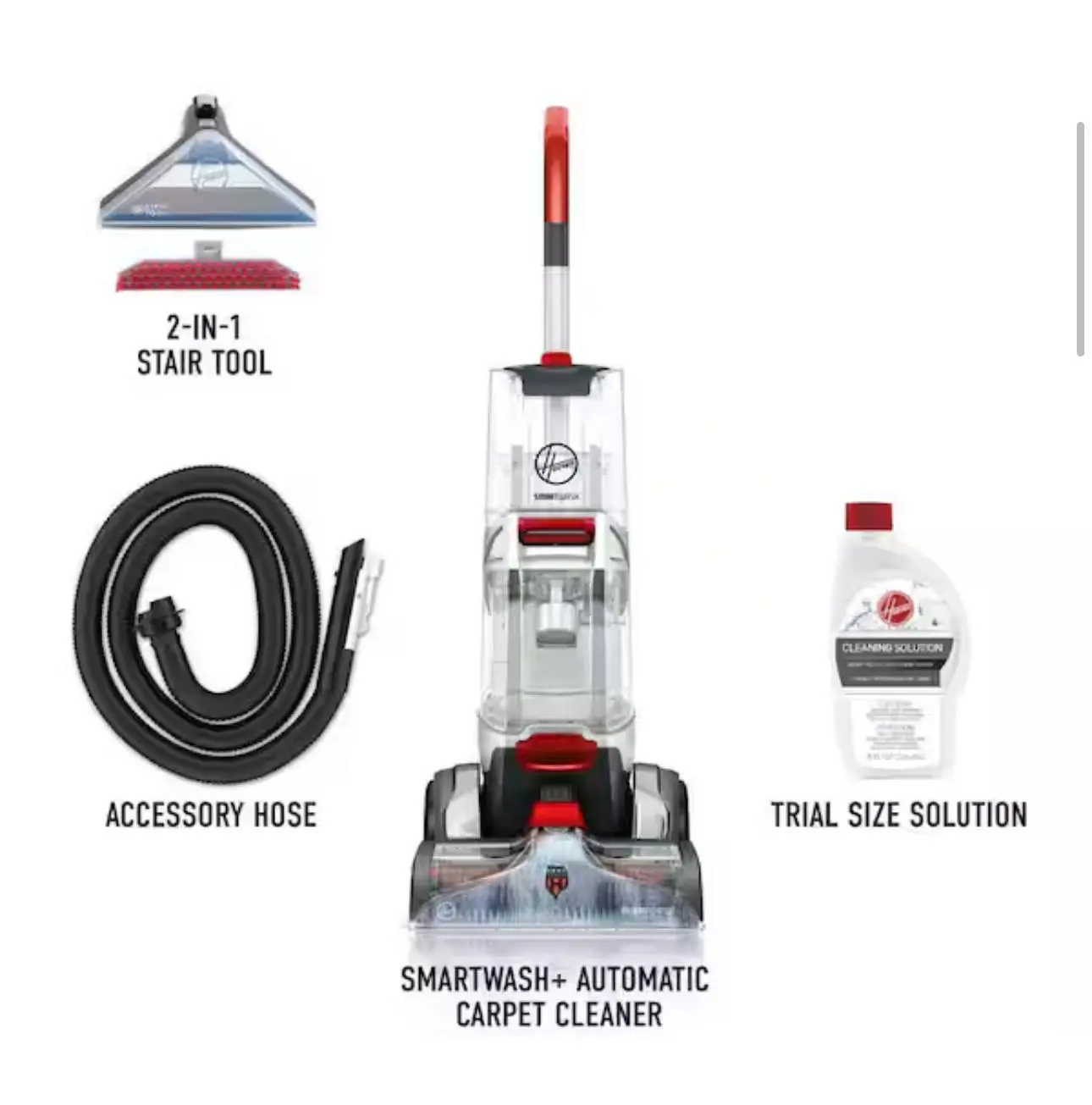 Hoover SmartWash Advanced Corded Automatic Upright Vacuum Cleaner, Featuring Built-In Shampoo Function