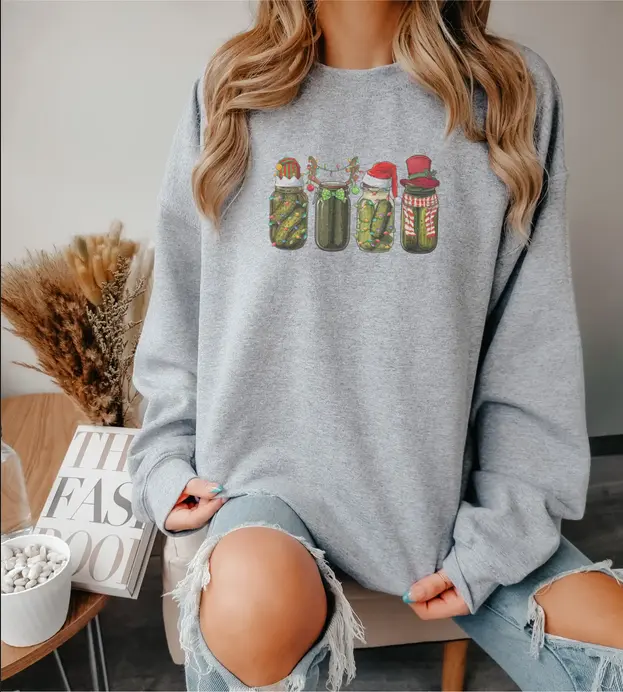 Pickle Jar Sweater | Pickled Perfection Christmas Sweater