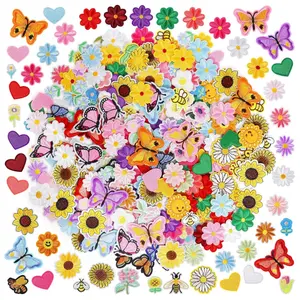 Sewing Flowers Applique 120 pcs Cute Butterfly Embroidered Sew Applique Repair Patches for Clothes, Dress, Hat, Jeans, DIY Accessories