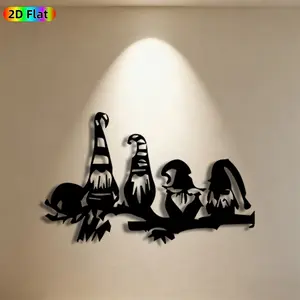 1pc Gnome Metal Wall Art, Whimsical Gnome Statue Mural, Ideal Gift for Christmas, Thanksgiving, Garden Decor Enthusiasts, Weather-Resistant Metal Wall Decor Wall Sculptures, Perfect for Outdoor Garden Wall & Backyard Fence Gnome Lovers Enthusiasts