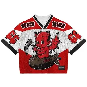 Devil's Son Mesh Jersey, Graphic Blokecore Blokette V-Neck T-Shirt