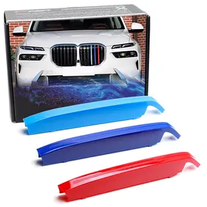 iJDMTOY Exact Fit M-Color Grille Insert Trims For 2022-up BMW G07 X7 LCI/Facelift w/ 7-Beam Standard Grille