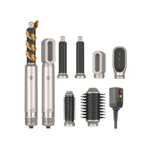 Hot Air Hair Styler 6 in 1 Hair Dryer Brush 60000RPM with 1000W Negative Ionic Blow Dryer,Left&Right Auto-Wrap Curler, Volumizer Blow Brush,Rotating Thermal Brush Daily curling irons hair styling tools hair curler