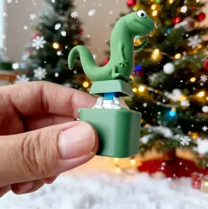 [Christmas Gift] Lizard Button Keychain with Rechargeable LED Light &Realistic Croak-Color-Changing Fun Toy