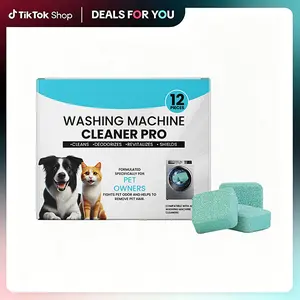 Washing Machine Cleaning Tablets - Household De-Scaler, Stain & Limescale Remover for Front-Load and Top-Load Washers
