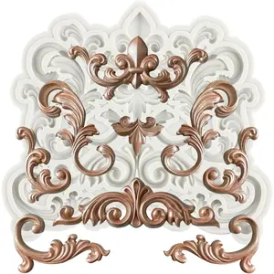 Fondant Mold Curlicues Scroll Lace Silicone Molds Filigree Mold 3D Sculpted For Sugar Cake Decorating Cupcake Topper Candy Chocolate Gum Paste Polymer Clay