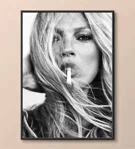 (No Frame) Kate Moss Poster/Print - High-Profile Supermodel - Fashion Icon - Smoking