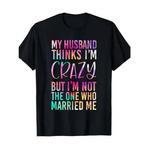 Summer t Shirts Husband Wife Couple Marriage Wedding Anniversary Married Me T-Shirt-100% Cotton Golf Gift T-Shirt For Men and Women