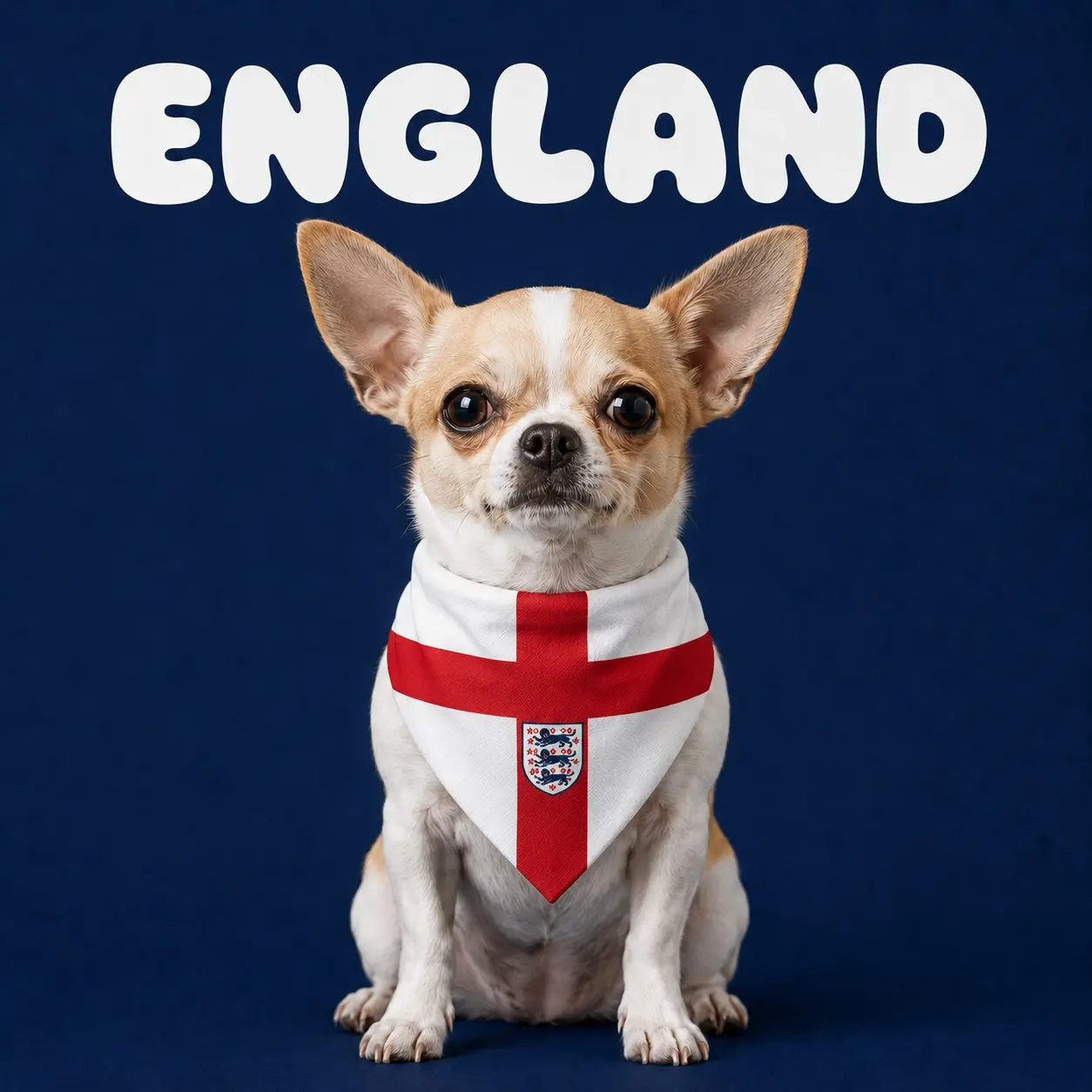Fan Dog Bandana England, Stylish Accessory for Everyday Wear, Perfect for Layering and Versatile Use, Ideal Gift for Fashion Enthusiasts