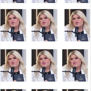 Conservative White Woman Sticker 12 Pack 1" x 1.2" - Perfect for Customizing Your Space