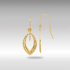14K Gold Diamond Cut Dangle Earrings - Model YE2180