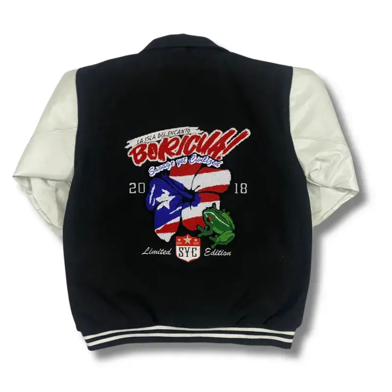 Premium Puerto Rico (BLK) Varsity Jacket