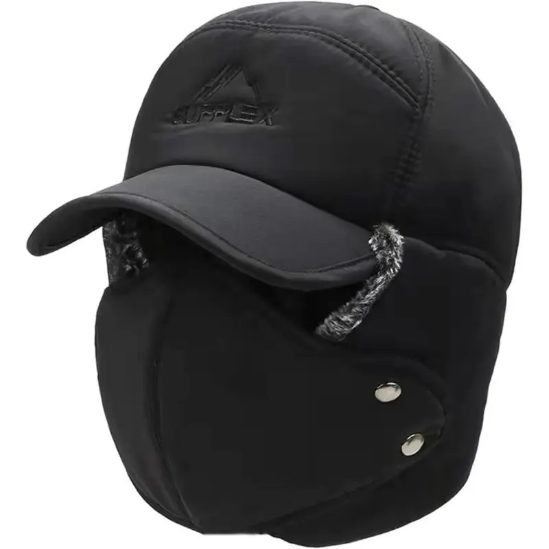Men's Winter Windproof Hat: Hat with Face Mask and Ear Flaps for Warmth, an Optimal Choice for Outings in Severe Cold Weather