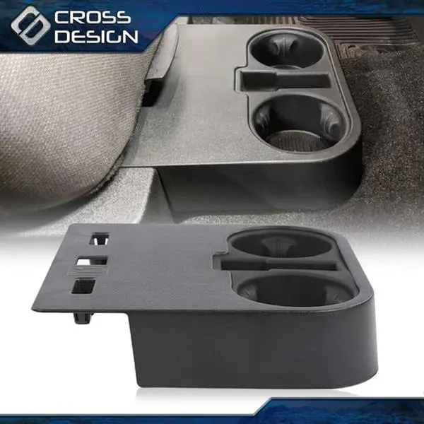 CROSSDESIGN Plastic Car Organizers and Storage Box - Integrated Cup Holders, Front Bench Under-Center Seat Stowing Solution for 2015-2020 Ford F150 Super Duty, Easy-to-Use Auto Interior Cars Accessories