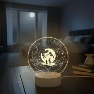 Friendship Gifts for Women and Friends - Engraved Night Light Gift for Best Friend, BFF, Bestie, Friends Female, Girls, Unique Gift for Birthday, Mother's Day, Christmas