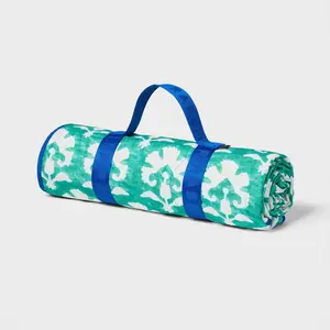 Stamped Floral Picnic Blanket Teal - Roller Rabbit