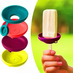 No More Mess! 4pcs No-Drip Popsicle Holder & Ice Cream Stand for Kids, Durable Design, Perfect for Outdoor Activities, Easy Cleanup