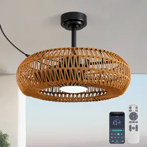 23.6" Waterproof Outdoor Ceiling Fan with Lights & Remote Control, 3 Color LED, Portable Gazebo Fan for Patios, DC Copper Core Motor, Six Speeds, Timer, Reversible Operation farmhouse lighting setting