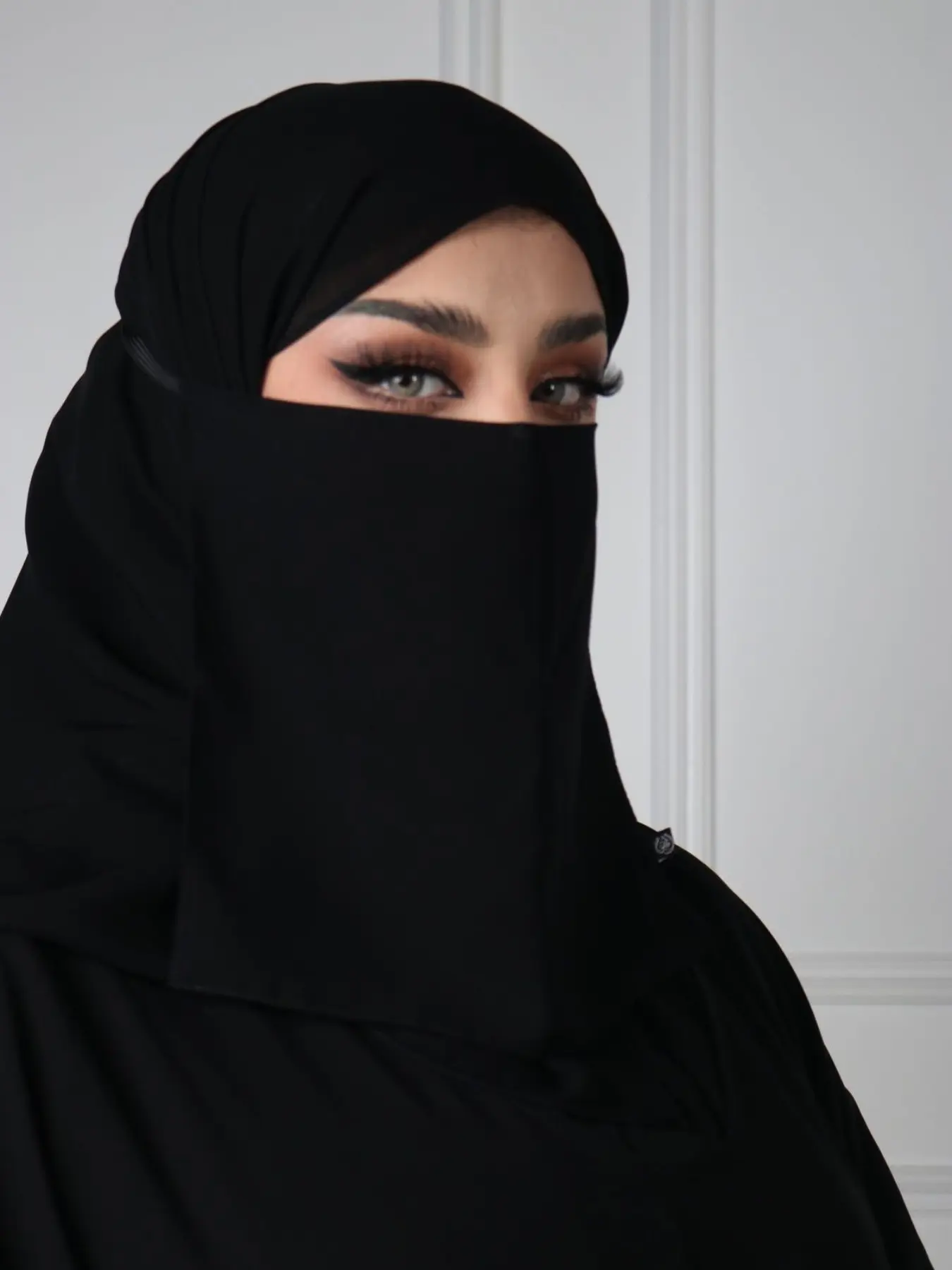 1pc Solid Color Sun Protection Hijab for Women, Hoodie Design Ramadan Fashion, Breathable Mask Comfortable Wear