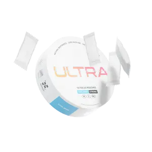 Ultra Focus Pouches (Cool Mint) - Nootropics with 6 Clean Ingredients for Sharp Focus Smooth Energy Enhanced Cognition Nicotine-Free Caffeine-Free No Jitters Crash or Dependency