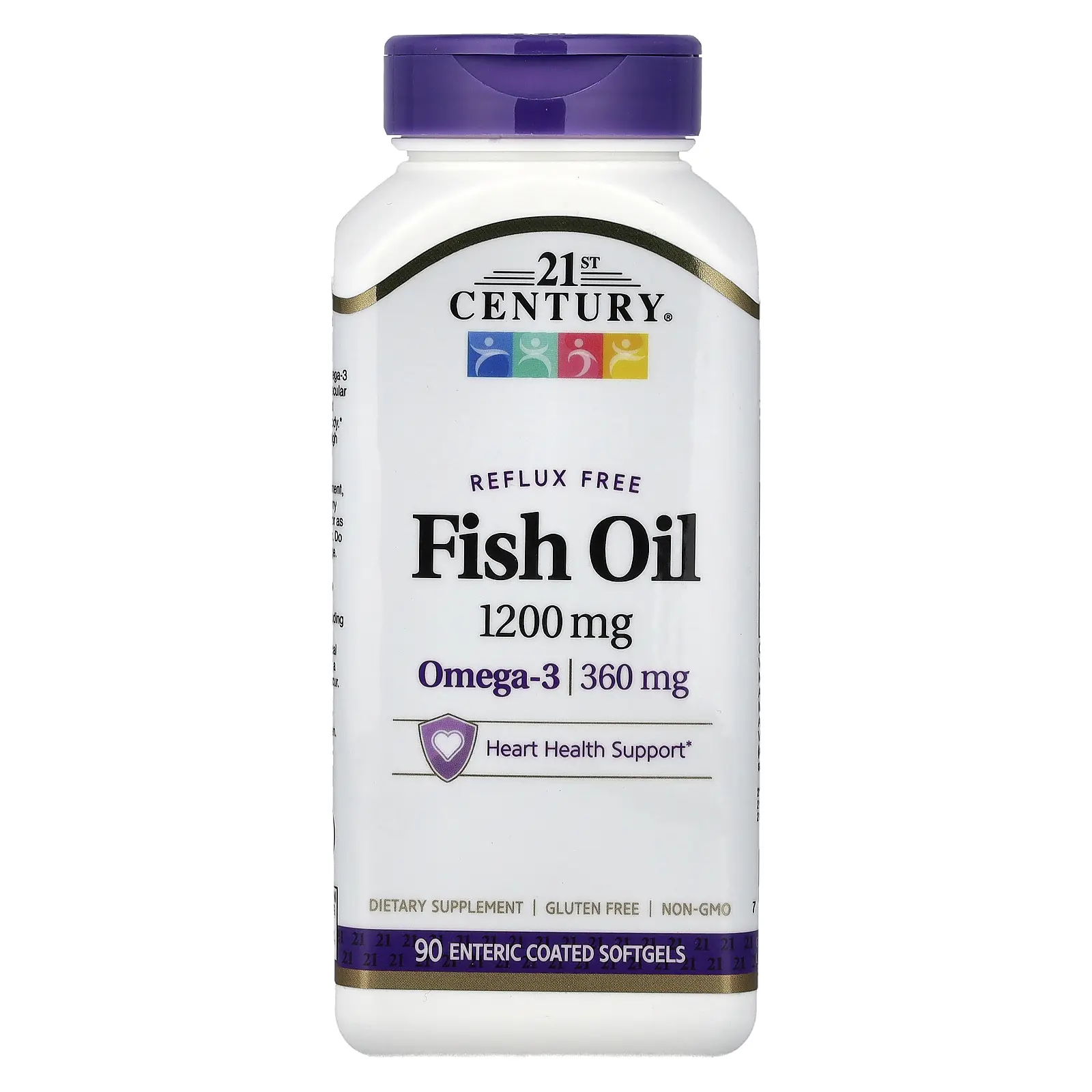 21st Century Fish Oil, 1,200 mg, 90 Enteric Coated Softgels