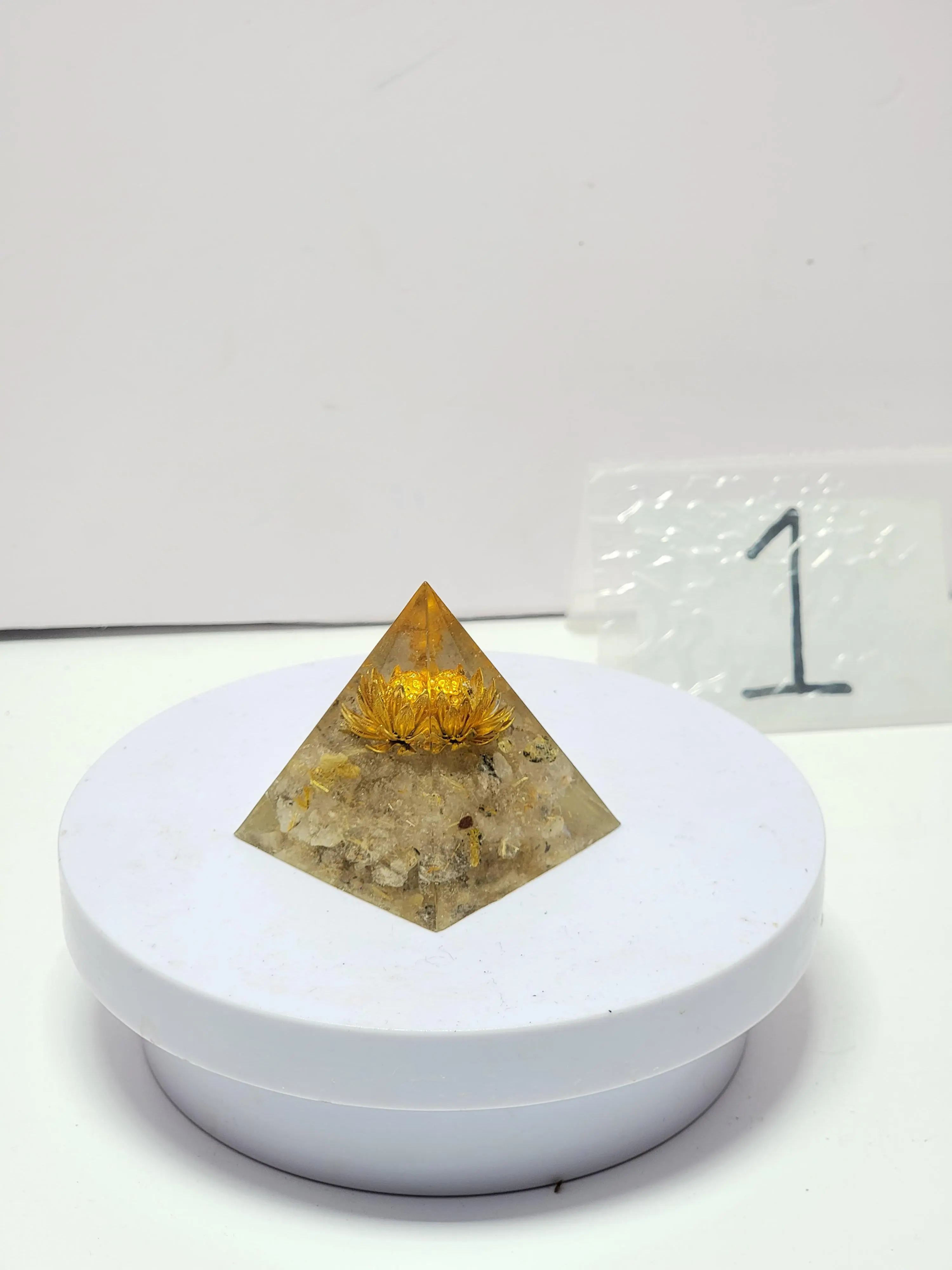 No.1 Pyramid (golden healer; blue opal; malachite; amethyst; tiger's eye stone ; labdorite)