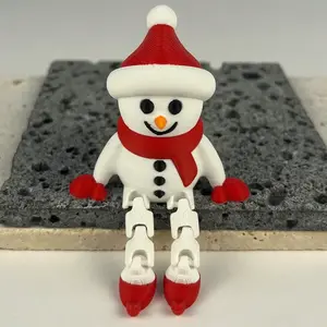 Cute Articulated Christmas Snowman Fidget Toy - Perfect Festive Gift for Kids & Adults, Flexible Joints & Adorable Design