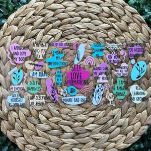 Self Love Affirmation UV DTF Cup Wraps