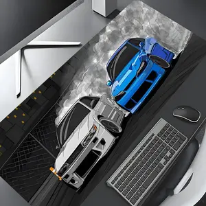 Car Pattern Mouse Pad, Rectangle Gaming Mouse Pad, Non-slip Rubber Pad, Office Desk Keyboard Mouse Pad for Home Office Game Room Desk, Non Slip Mousepad, Desk Accessories