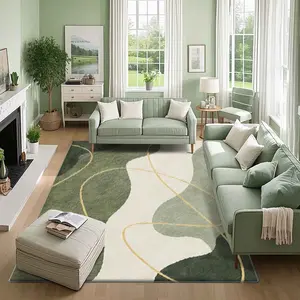 Abstract Line Art Pattern Area Rug, Modern Abstract Rug, 1 Count Non-slip Soft Floor Mat, Decorative Carpet for Home Living Room Bedroom Hotel Dormitory