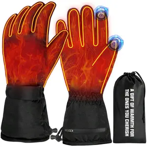 Heated Gloves, Electric Warm Winter Gloves For Men And Women, Automatic Thermostat And Touch Screen Waterproof