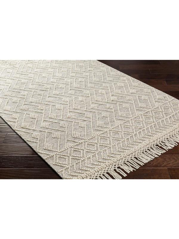 Livabliss Hemingway HMG2305-3RD 3x3 ft. Hand Woven Cottage Round Rug - Ivory & Black, Equestrian Living Room Decor